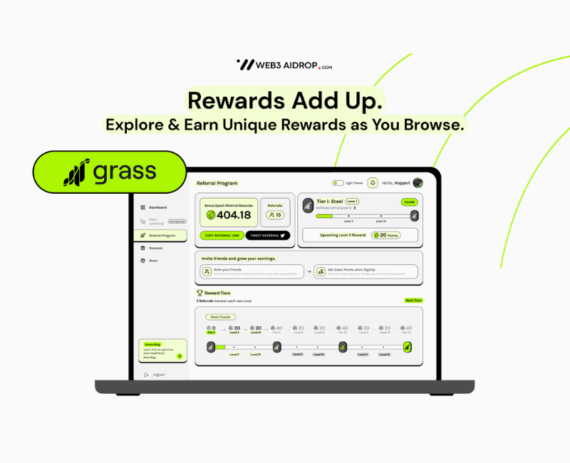 Grass Network - Kiếm token miễn phí bằng cách chia sẻ băng thông internet